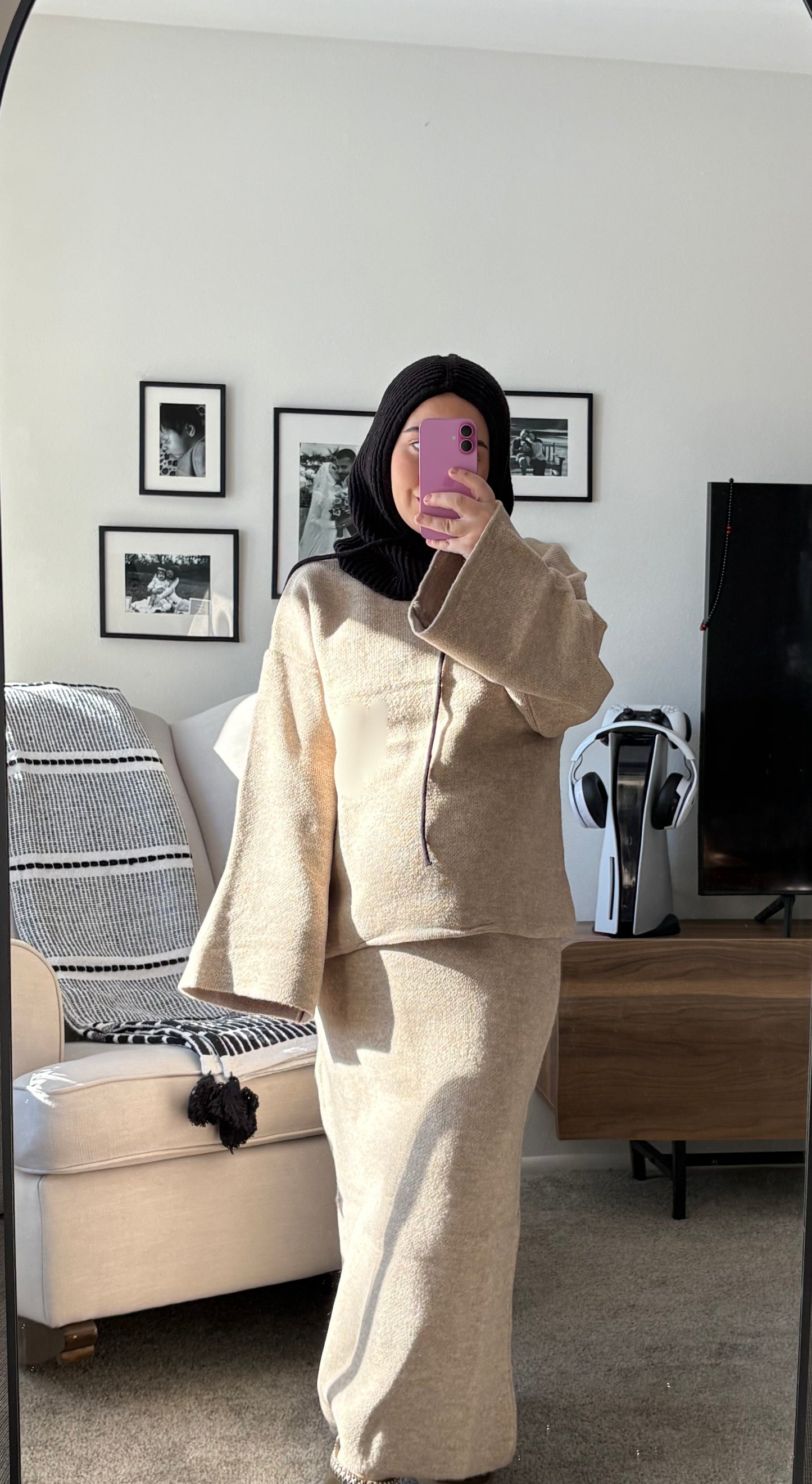 Wool Top and Skirt Matching Set ( standard size )